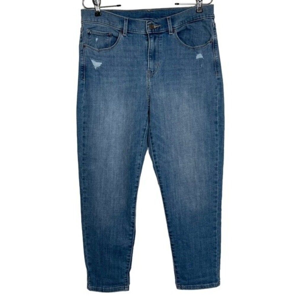 Levi's Ankle/Crop Jeans Women 10 W30 Mid-Rise Medium Wash Stretch Blue Denim